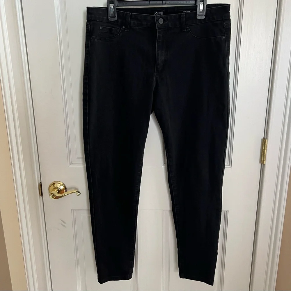 Womens JONES NEW YORK Black Essex Skinny Stretch Jeans Size 16